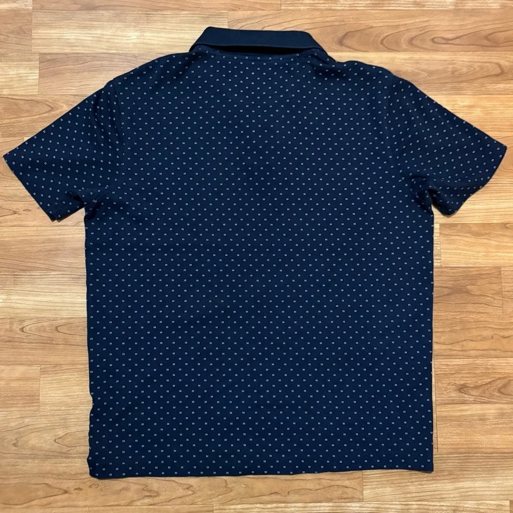 Banana Republic Youth Boy Medium Dress Polo Navy Blue‎ Cotton Church Easter